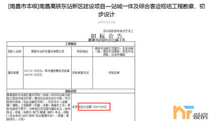 南昌東站啟動招標，總投資32.57億元，預計2024年12月完工